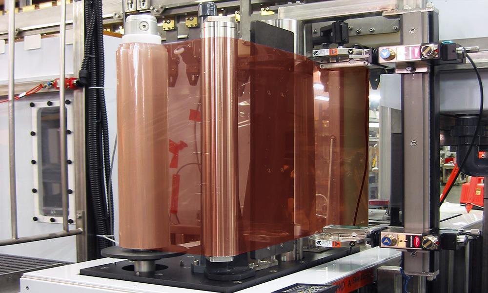 Continuous roll-to-roll material